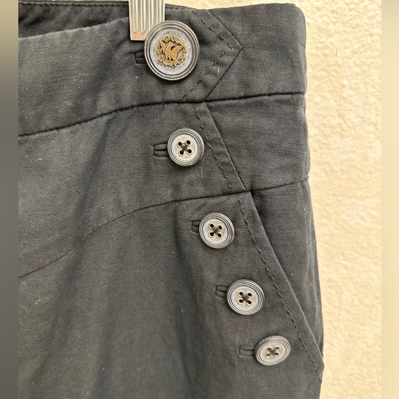 Anthropologie Elevenses wide leg black pants size 2 - Picture 3 of 5